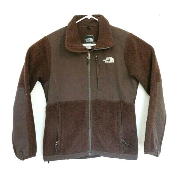 The North Face Fleece Jacket Womens Size Small Denali Brown Full‎ Zip Outdoor - Picture 1 of 4